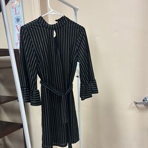 Modcloth Black and White Striped Dress